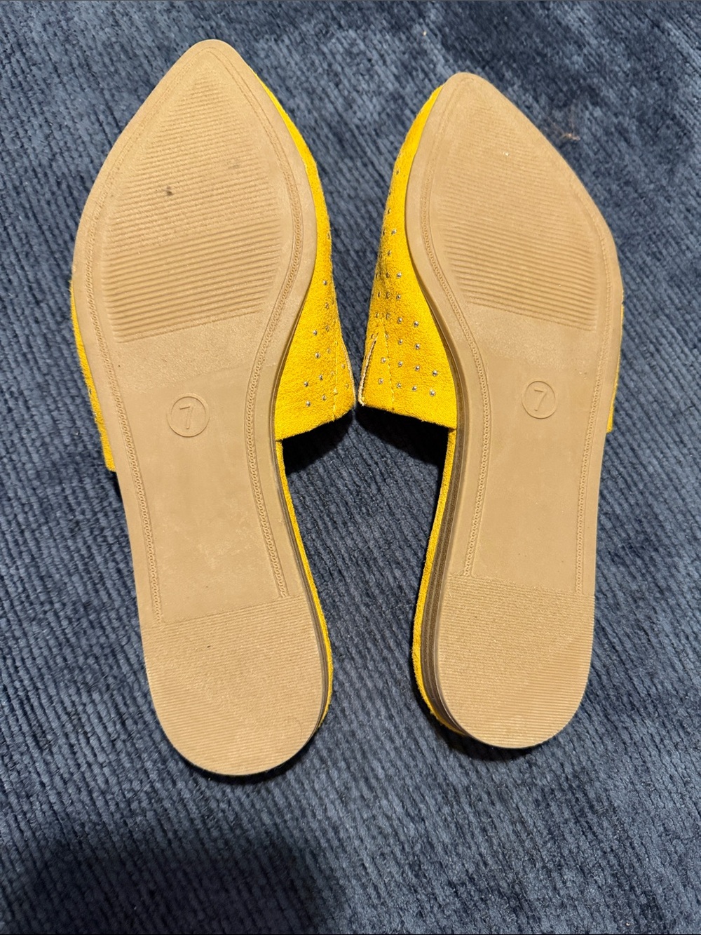 a new day Yellow Rhinestone Pointed-Toe Slide Mules - Picture 2 of 3